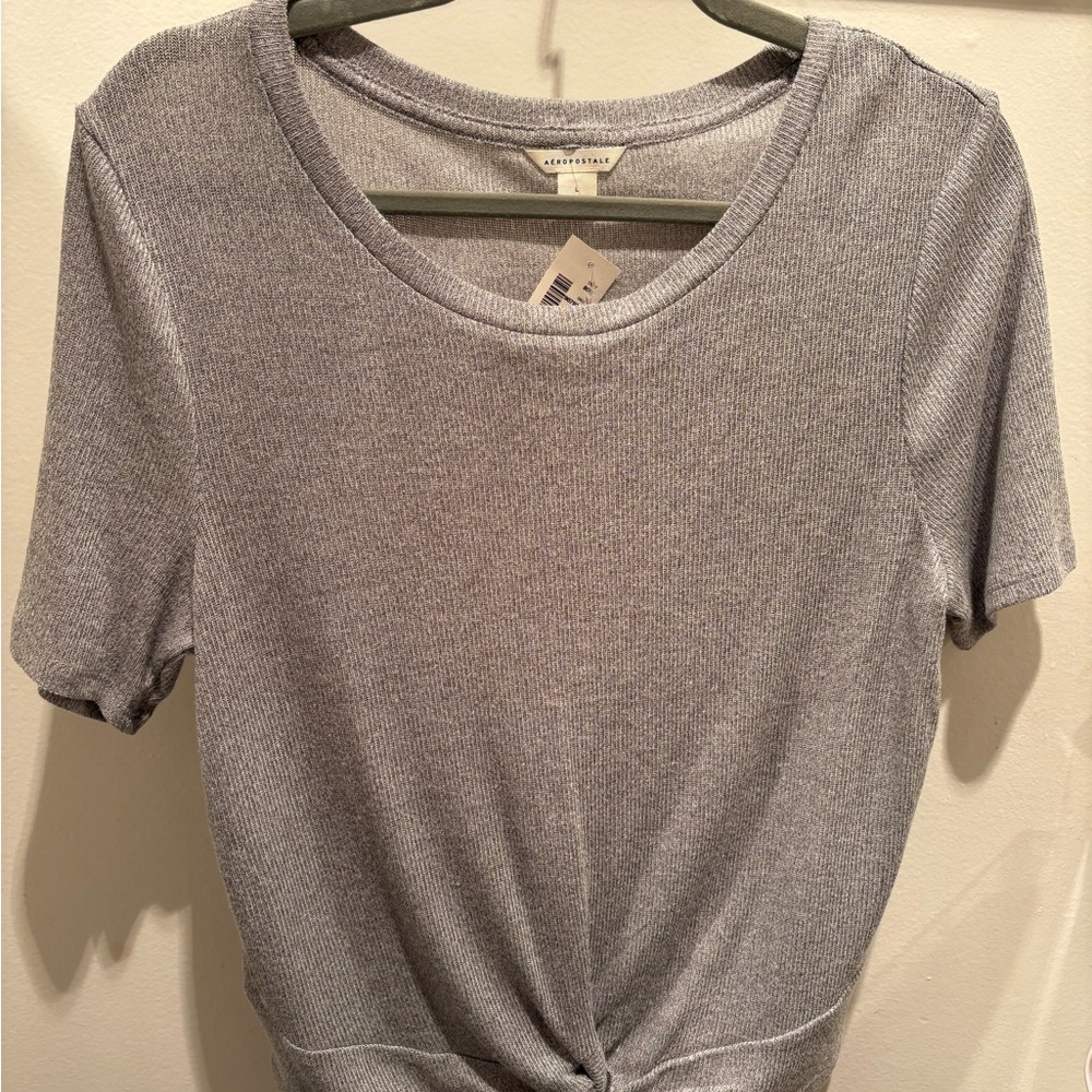 Aeropostale Heather Gray Short Sleeve Top